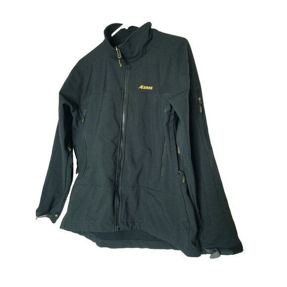 EMS Black Full Zip Hiking Outdoors Athletic Jacket Womens Size Large Softshell - Picture 1 of 12